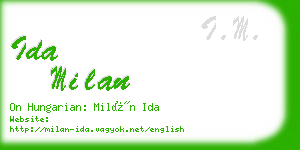 ida milan business card